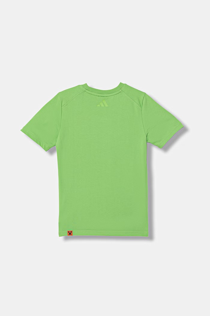 adidas TERREX t-shirt bawełniany dziecięcy JZ3587 zielony SS26