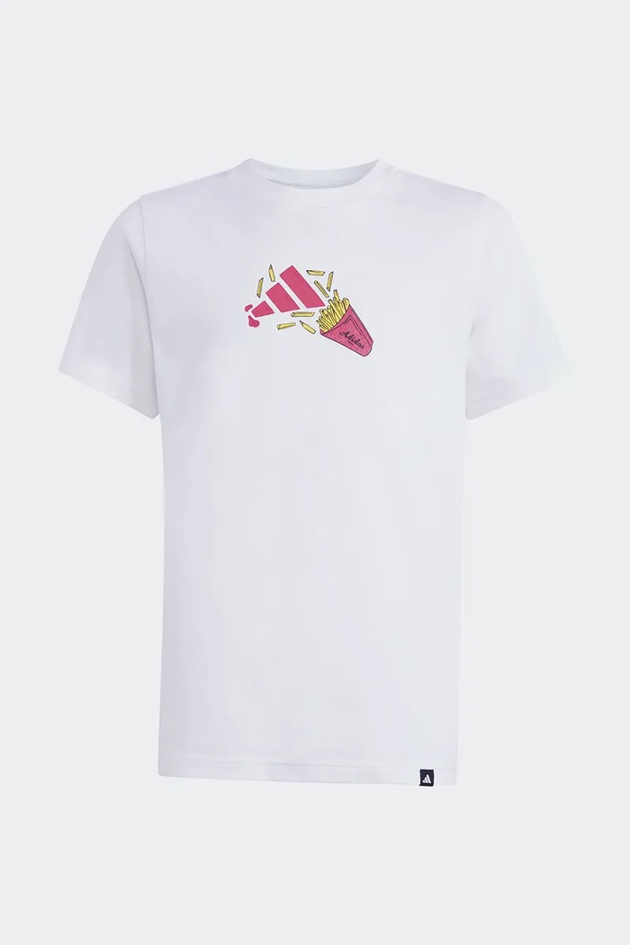 adidas tricou de bumbac pentru copii KA0536 alb SS26