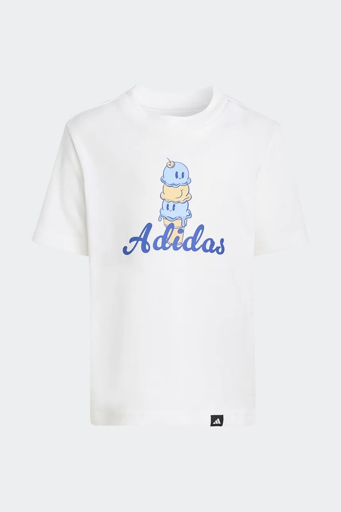 adidas tricou de bumbac pentru copii KA0543 alb SS26