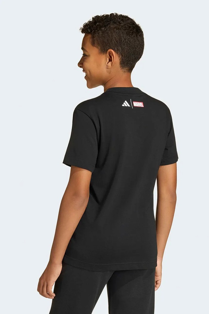 Detské bavlnené tričko adidas Performance REAL MARVEL JY5856 čierna