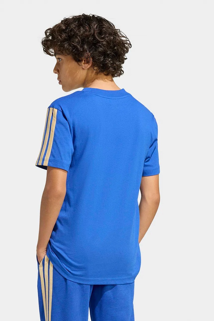 Chlapec Detské bavlnené tričko adidas Performance JY9540 modrá