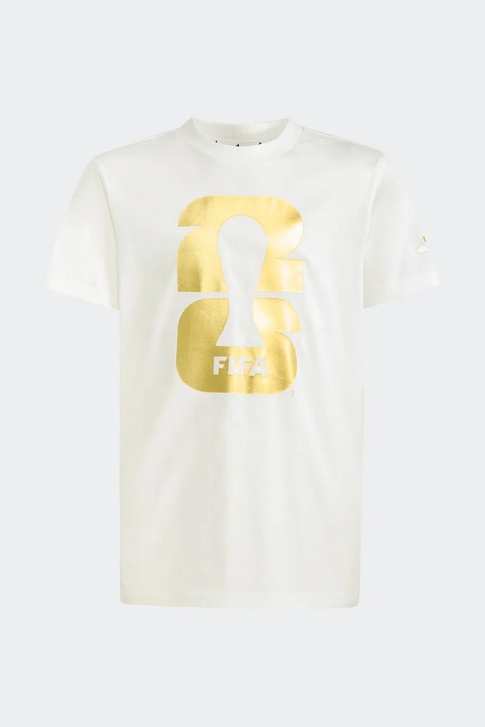 adidas Performance t-shirt bawełniany dziecięcy FIFA KB3706 biały SS26