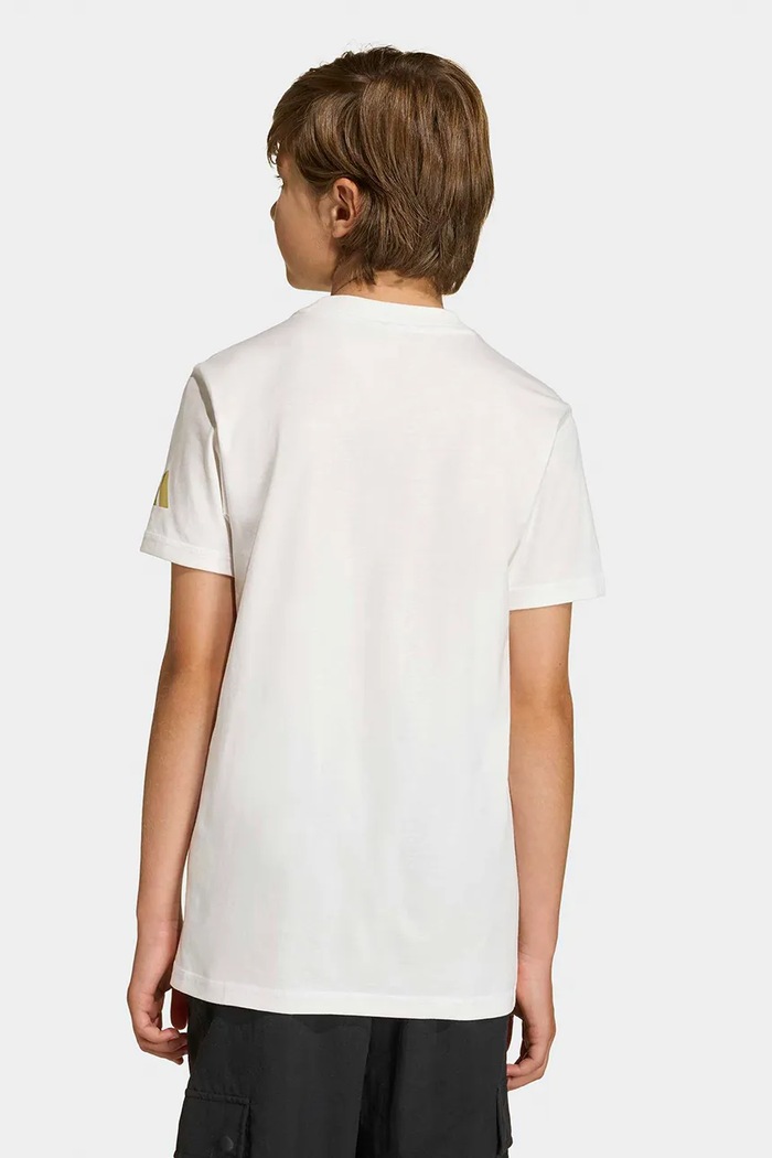 adidas Performance t-shirt bawełniany dziecięcy FIFA KB3706 biały