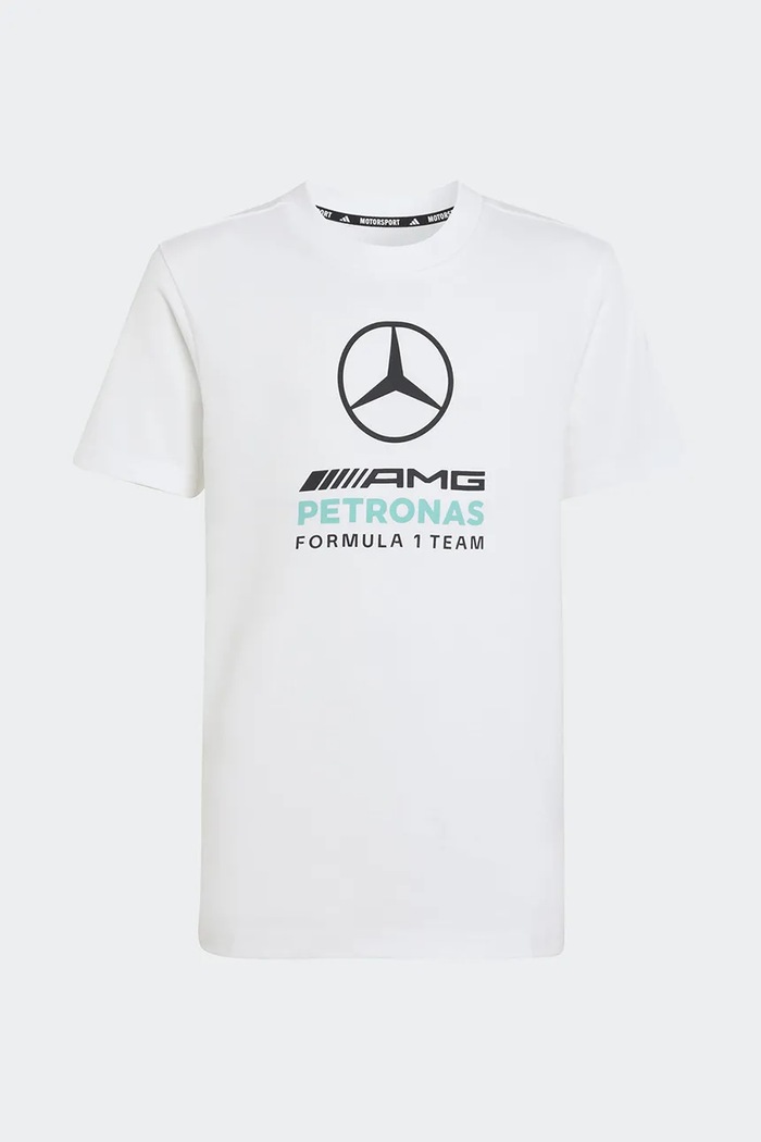 adidas Performance t-shirt bawełniany dziecięcy MERCEDES nadruk biały KQ8082