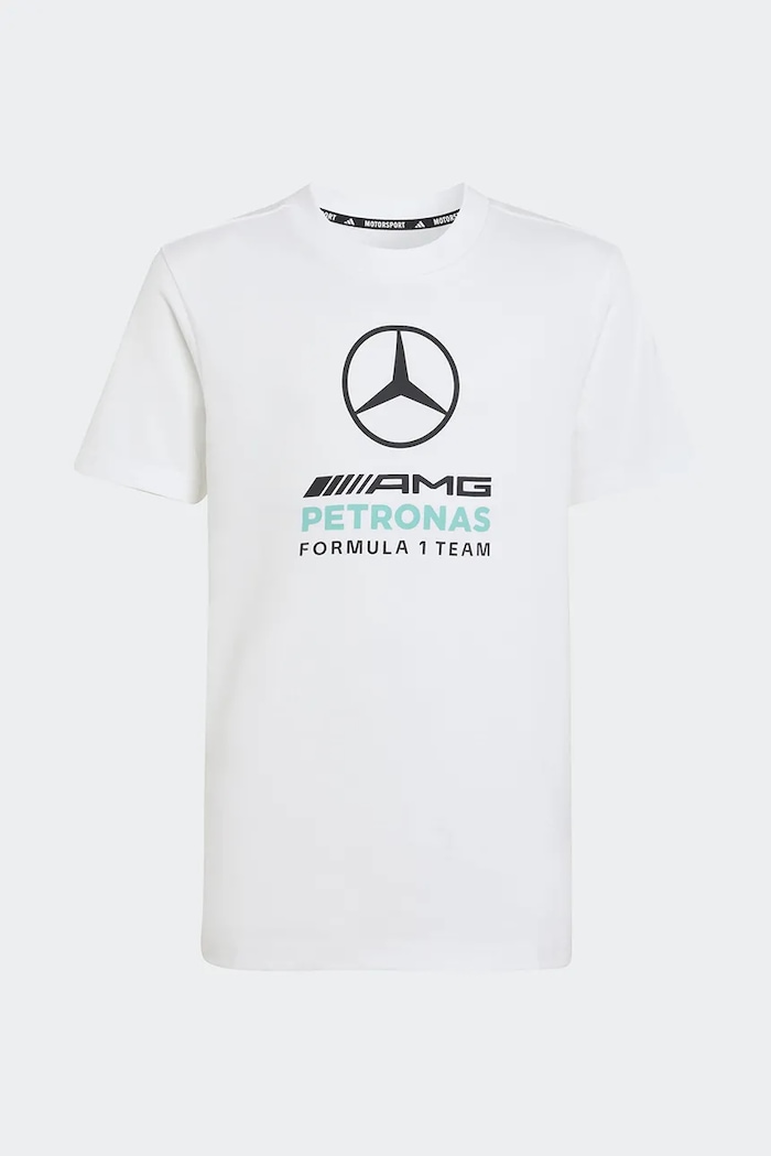 adidas Performance t-shirt bawełniany dziecięcy MERCEDES nadruk biały KQ8082