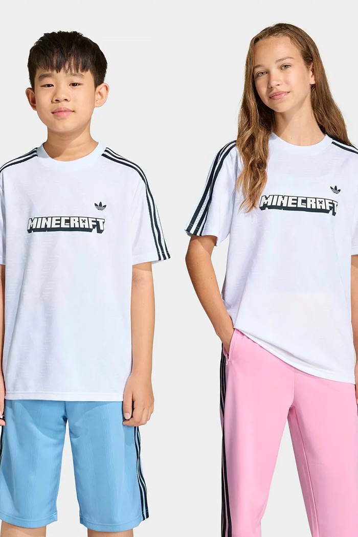 Detské tričko adidas Originals MINECRAFT okrúhly biela KD5405