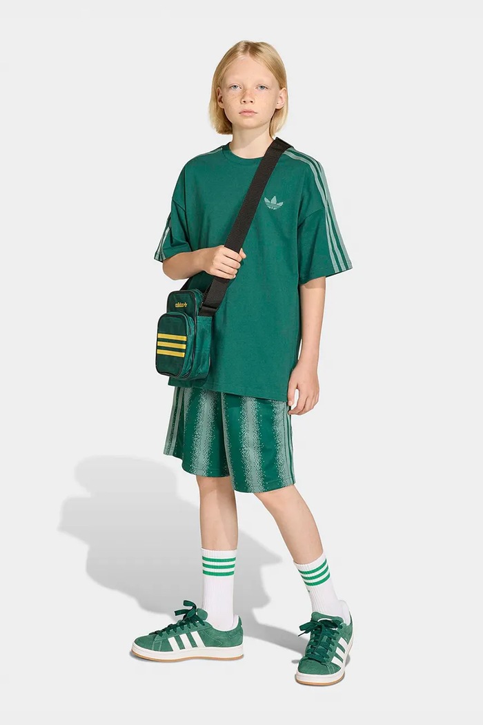 adidas Originals t-shirt bawełniany dziecięcy zielony KE2704