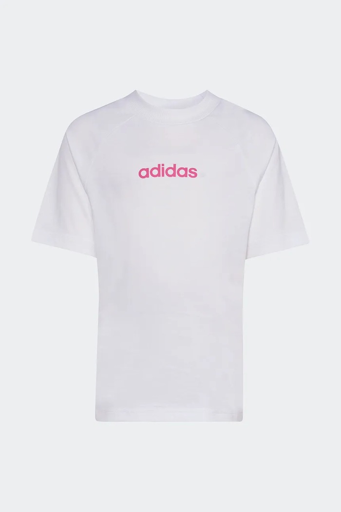 Παιδικό βαμβακερό μπλουζάκι adidas KE0852 λευκό SS26