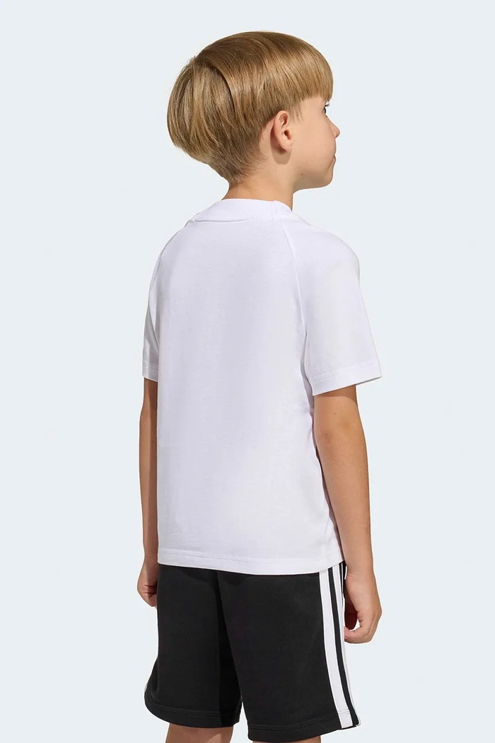 Παιδικό βαμβακερό μπλουζάκι adidas KE0852 λευκό