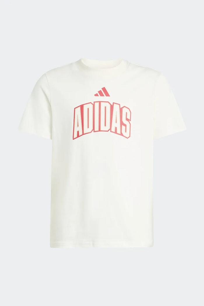 Dětské bavlněné tričko adidas KD3453 bílá SS26
