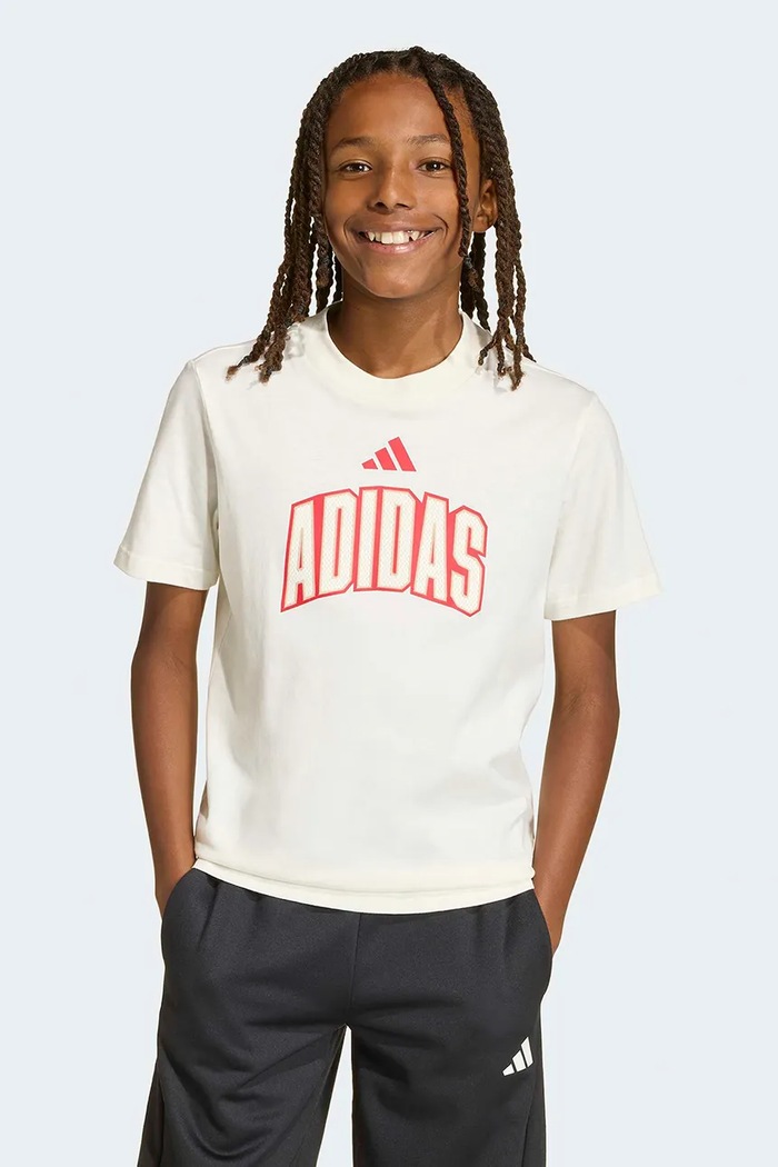 Dětské bavlněné tričko adidas bílá KD3453