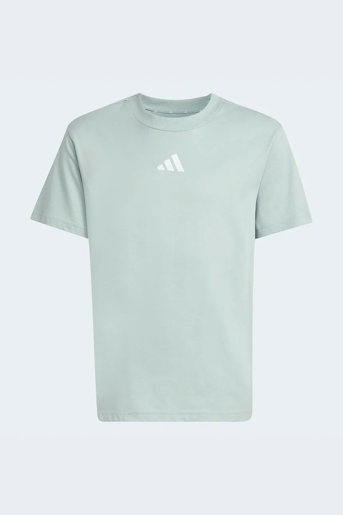 Παιδικό βαμβακερό μπλουζάκι adidas KD3367 τιρκουάζ SS26