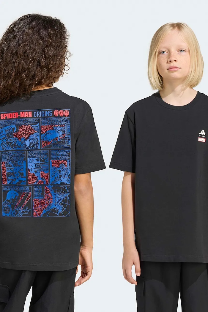 Κοριτσίστικα Παιδικό μπλουζάκι adidas Marvel JZ7675 μαύρο