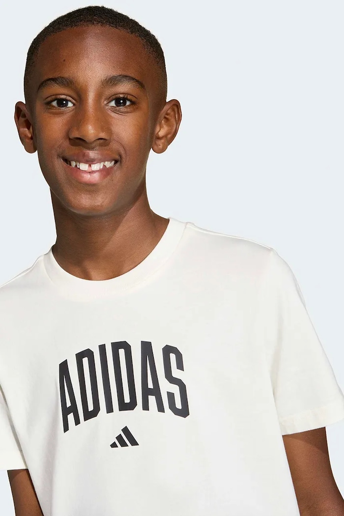 Дитяча бавовняна футболка adidas KE1347