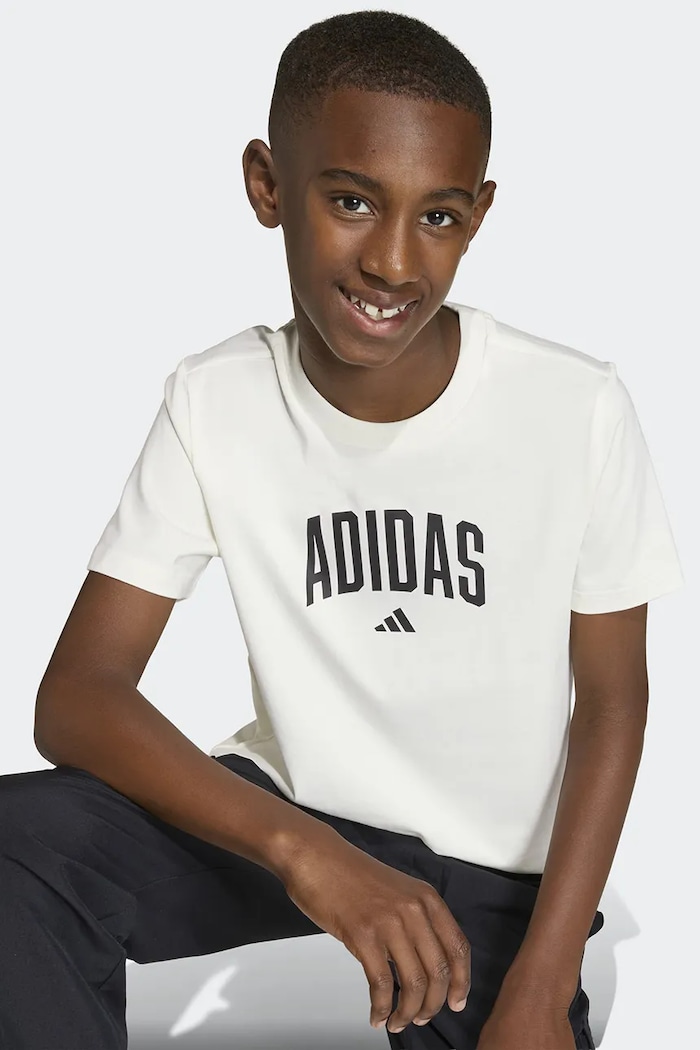 Дитяча бавовняна футболка adidas KE1347