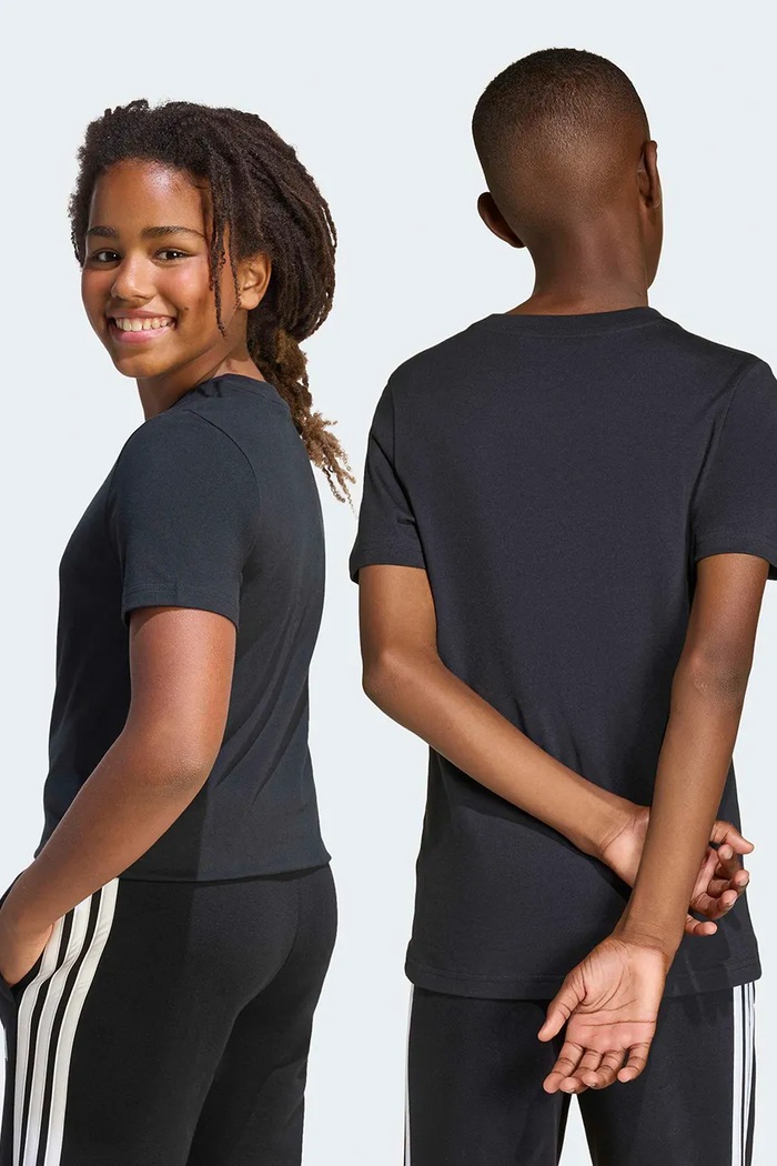Deklice Otroška bombažna kratka majica adidas KE1348 črna