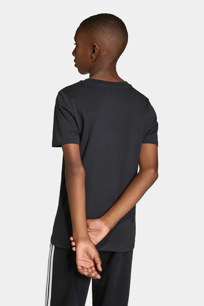 Otroška bombažna kratka majica adidas KE1348 črna