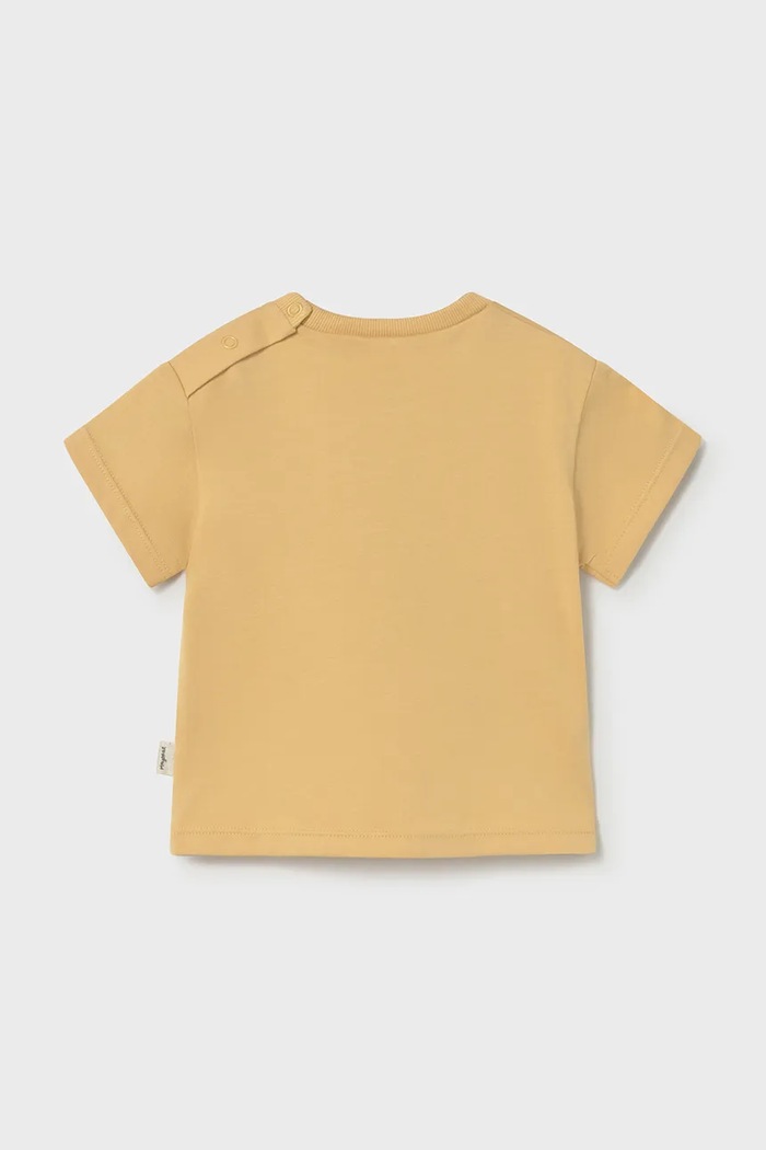 Детская хлопковая футболка Mayoral Newborn 1077.2A.Newborn.PPY2 жёлтый SS26