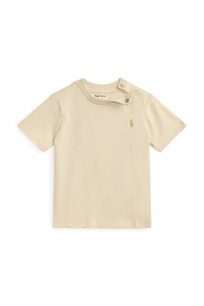 Polo Ralph Lauren t-shirt bawełniany niemowlęcy bawełna beżowy 320832904508
