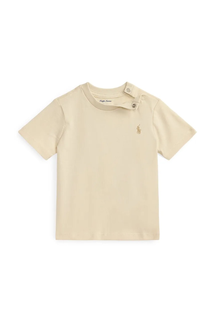 Polo Ralph Lauren t-shirt bawełniany niemowlęcy bawełna beżowy 320832904508