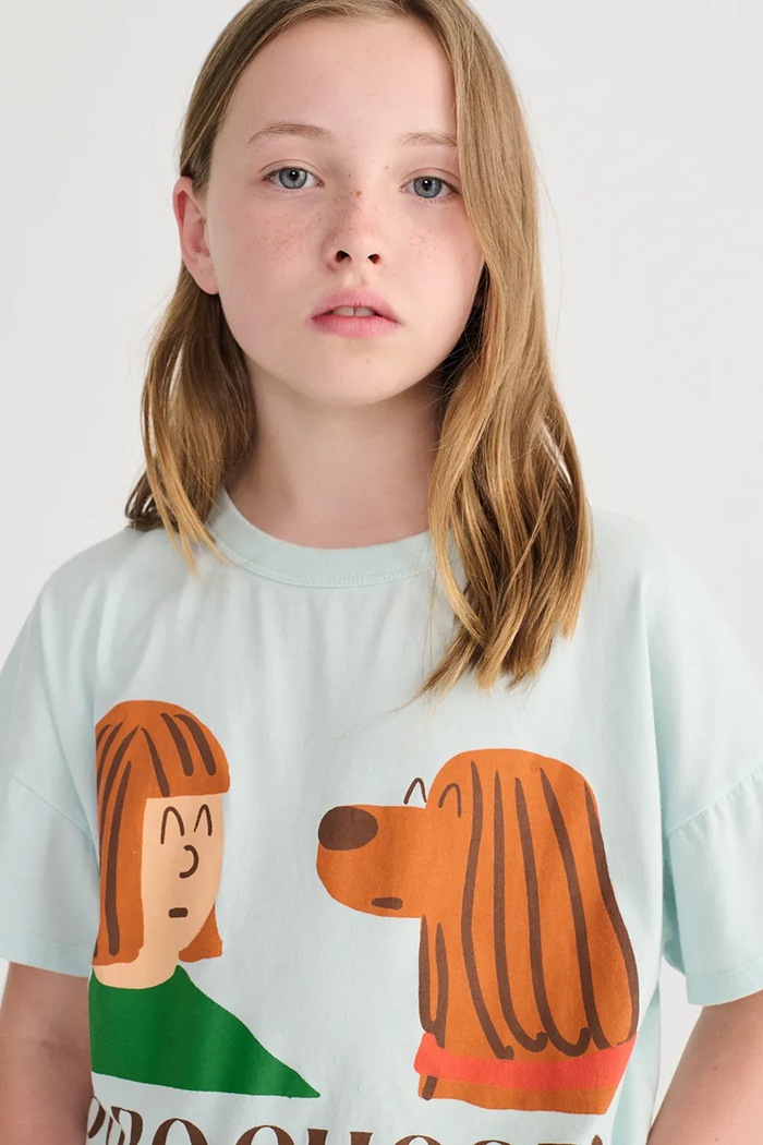 Bobo Choses t-shirt bawełniany dziecięcy Friends in a Pickle niebieski 126AC011