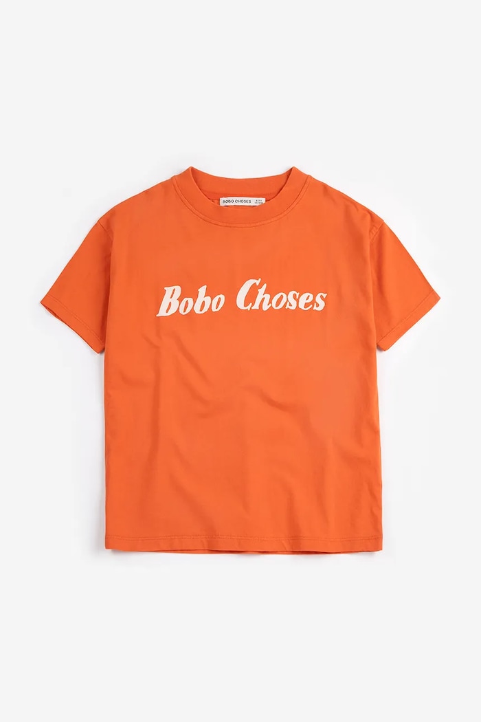 Bobo Choses t-shirt bawełniany dziecięcy 126AC016 pomarańczowy SS26