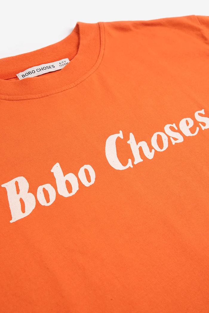 Chłopiec Bobo Choses t-shirt bawełniany dziecięcy 126AC016 pomarańczowy