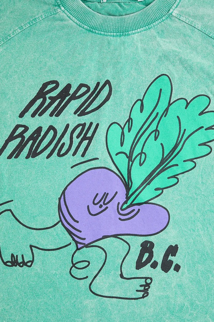Chłopiec Bobo Choses t-shirt bawełniany dziecięcy Rapid Radish 126AC026 zielony