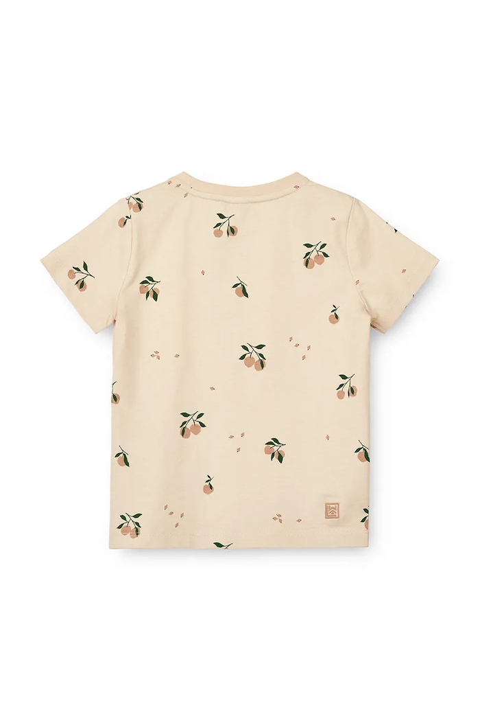 Liewood t-shirt bawełniany dziecięcy Apia Printed Shortsleeve T-shirt LW20670.PPY2 beżowy SS26