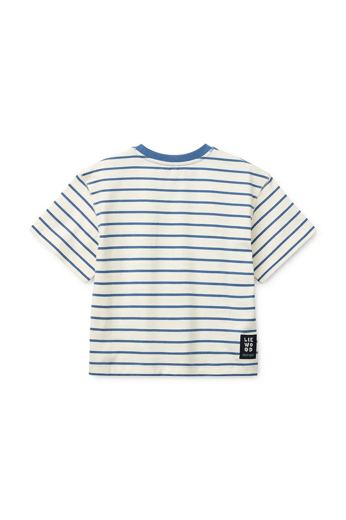 Detské bavlnené tričko Liewood Tyler Stripe SS T-shirt LW20725.PPY2 biela SS26
