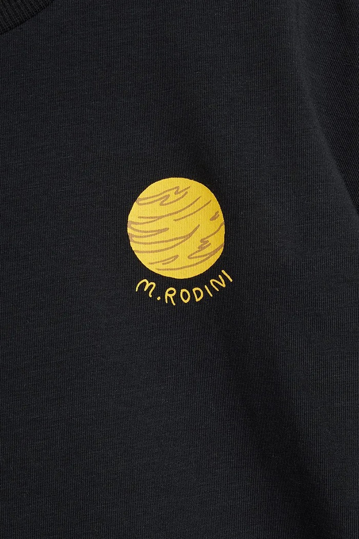 Mini Rodini tričko detské s bavlnou Planet čierna 26220140