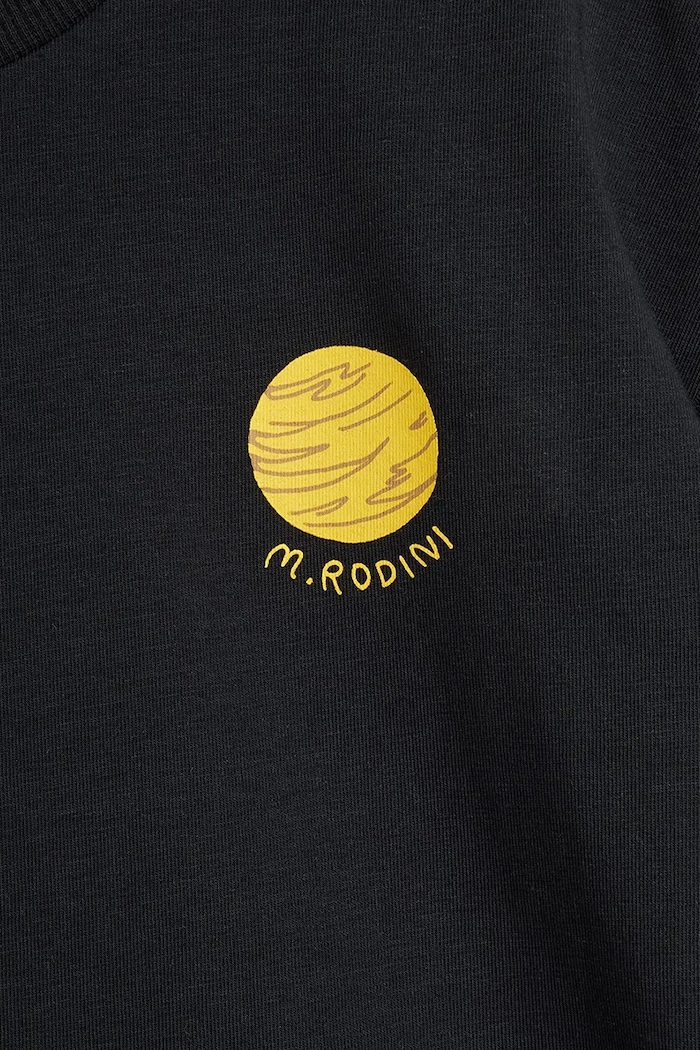 Mini Rodini tričko detské s bavlnou Planet čierna 26220140