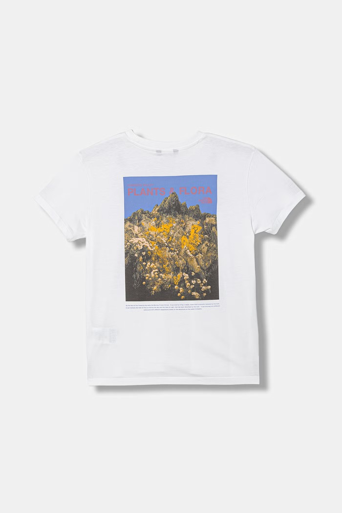 The North Face tričko dětské bavlněné G FLORA RELAXED SS TEE bílá NF0A8G1MFN41