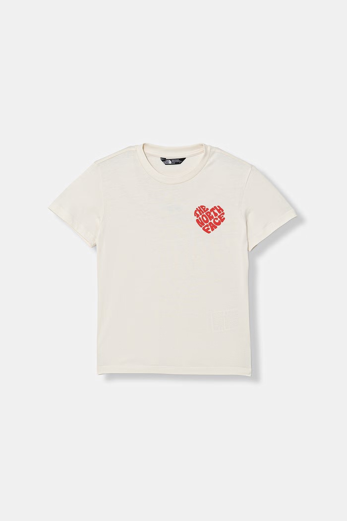The North Face t-shirt dziecięcy bawełniany G BRAND PROUD RELAXED SS TEE beżowy NF0A8G1QQLI1