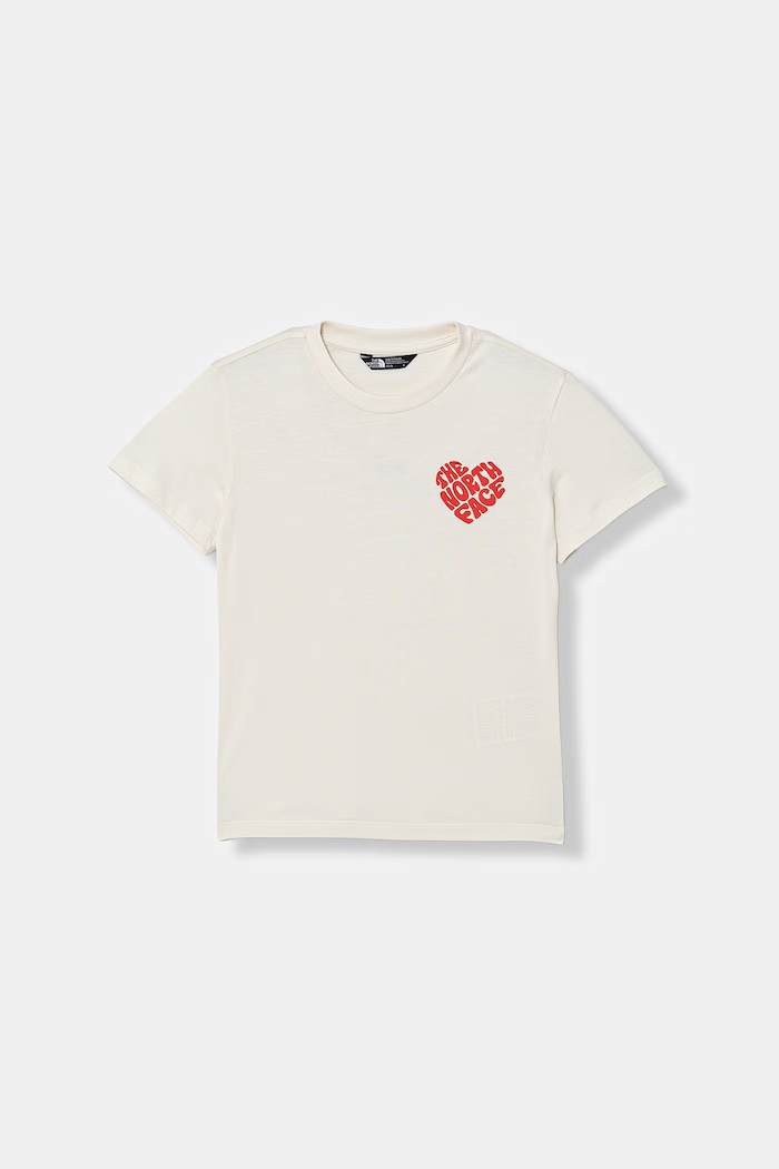 The North Face t-shirt dziecięcy bawełniany G BRAND PROUD RELAXED SS TEE beżowy NF0A8G1QQLI1