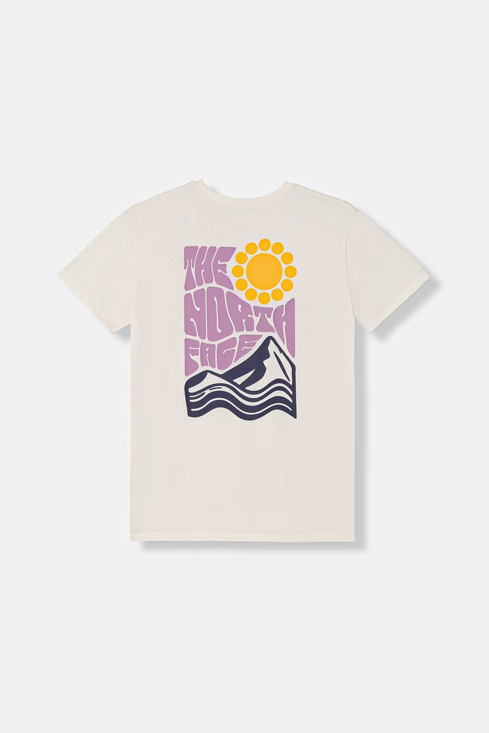 The North Face T-shirt dziecięcy bawełniany TEEN VOYAGE RELAXED SHORT SLEEVE TEE beżowy NF0A8G21QLI1