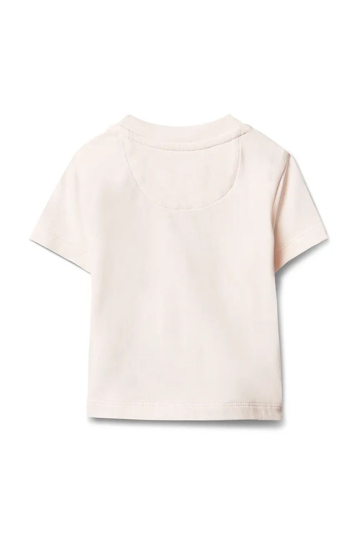 Calvin Klein Jeans tricou pentru bebeluși cu bumbac LVCKSJA47B.PPY2 portocaliu SS26