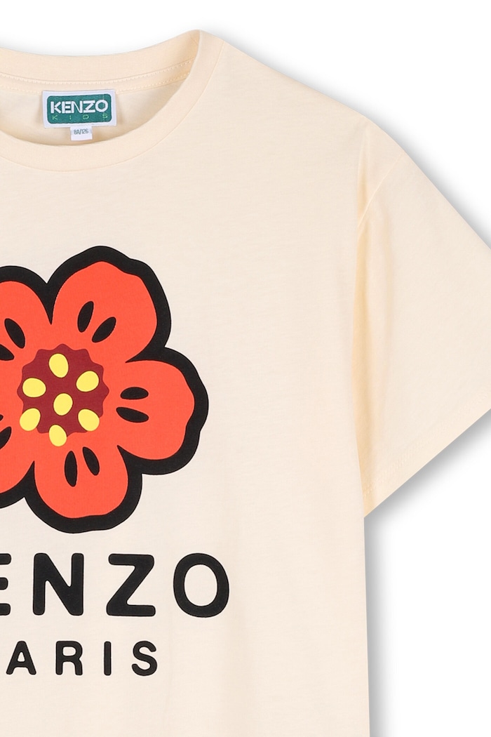 Kenzo Kids t-shirt bawełniany dziecięcy beżowy K61698.86.108