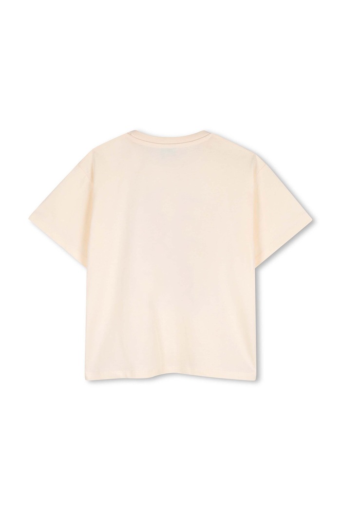 Chłopiec Kenzo Kids t-shirt bawełniany dziecięcy K61698.114.150 beżowy