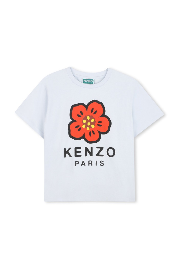 Kenzo Kids t-shirt bawełniany dziecięcy nadruk niebieski K61698.114.150