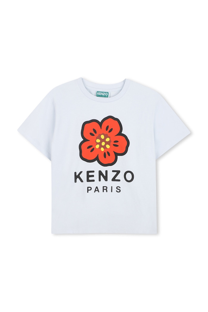 Kenzo Kids t-shirt bawełniany dziecięcy nadruk niebieski K61698.114.150