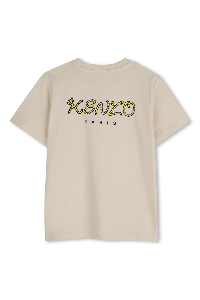 Kenzo Kids t-shirt bawełniany dziecięcy K61700.114.150 beżowy SS26