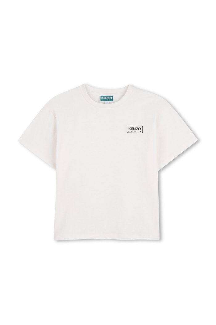 Kenzo Kids t-shirt bawełniany dziecięcy nadruk biały K61681.114.150