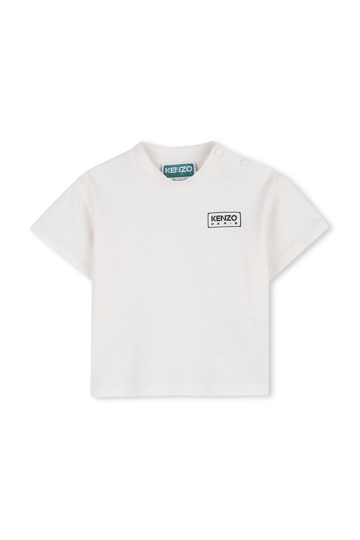 Kenzo Kids t-shirt bawełniany niemowlęcy nadruk biały K61724.86.102