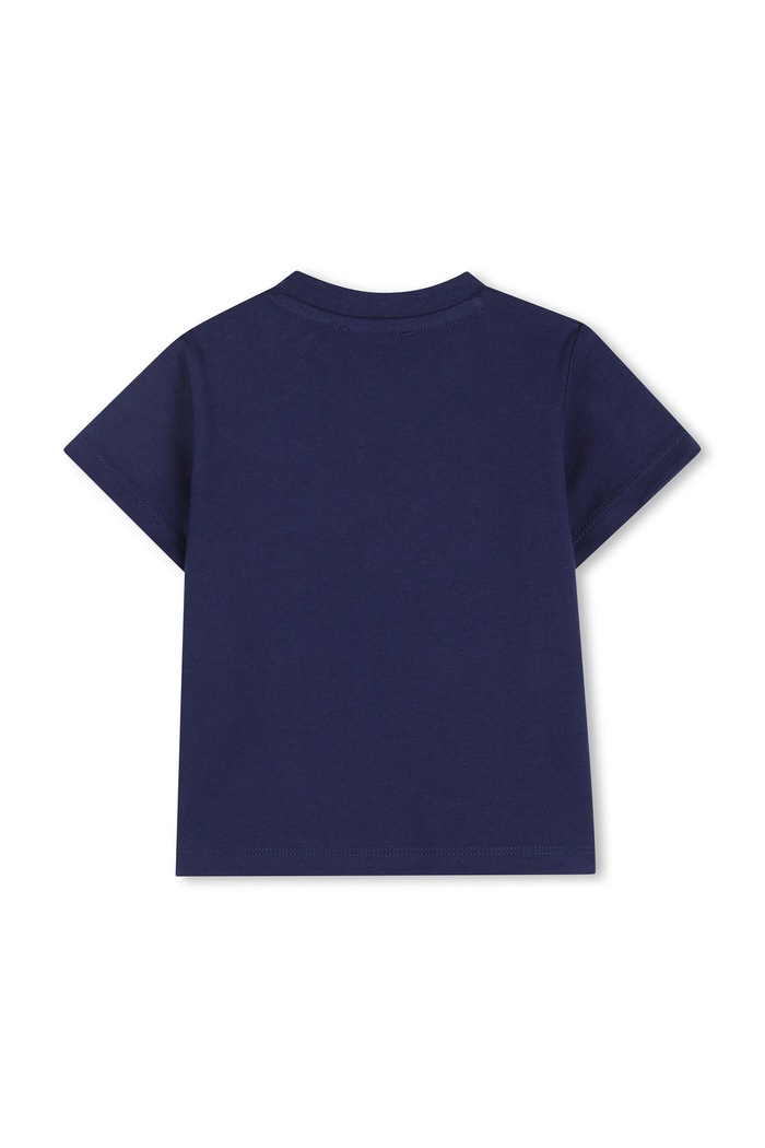Detské bavlnené tričko Kenzo Kids K61718.71.81 tmavomodrá SS26