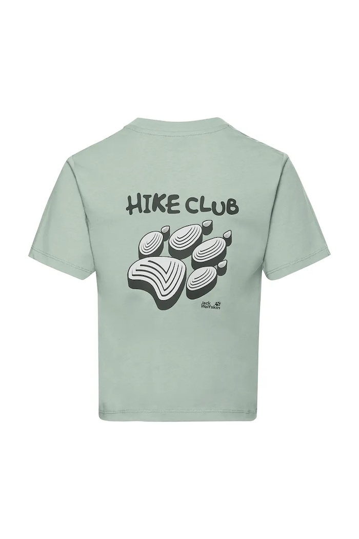 Chłopiec Jack Wolfskin t-shirt dziecięcy bawełniany PRINT T K A65938.164 zielony