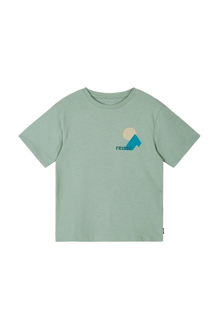 Reima t-shirt dziecięcy z bawełną Ikioma UV 50+ zielony 5200474A.PPY2