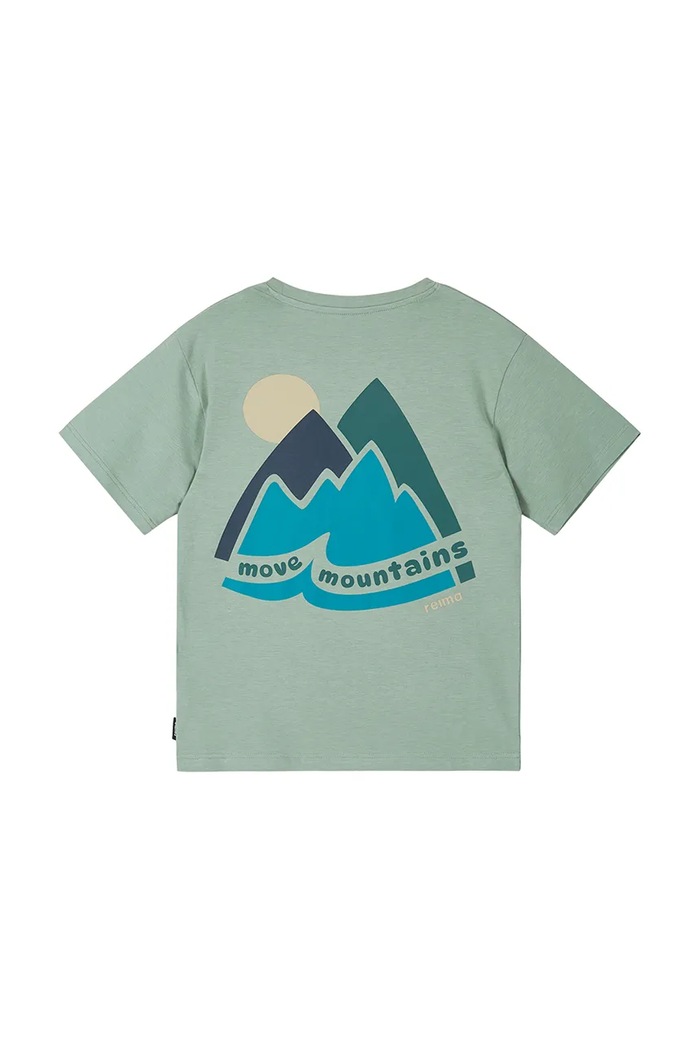 Reima t-shirt dziecięcy z bawełną Ikioma UV 50+ 5200474A.PPY2 zielony SS26