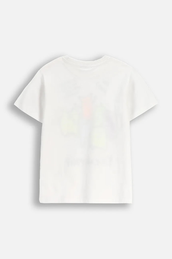 Coccodrillo t-shirt bawełniany dziecięcy WC6143211VBA biały SS26