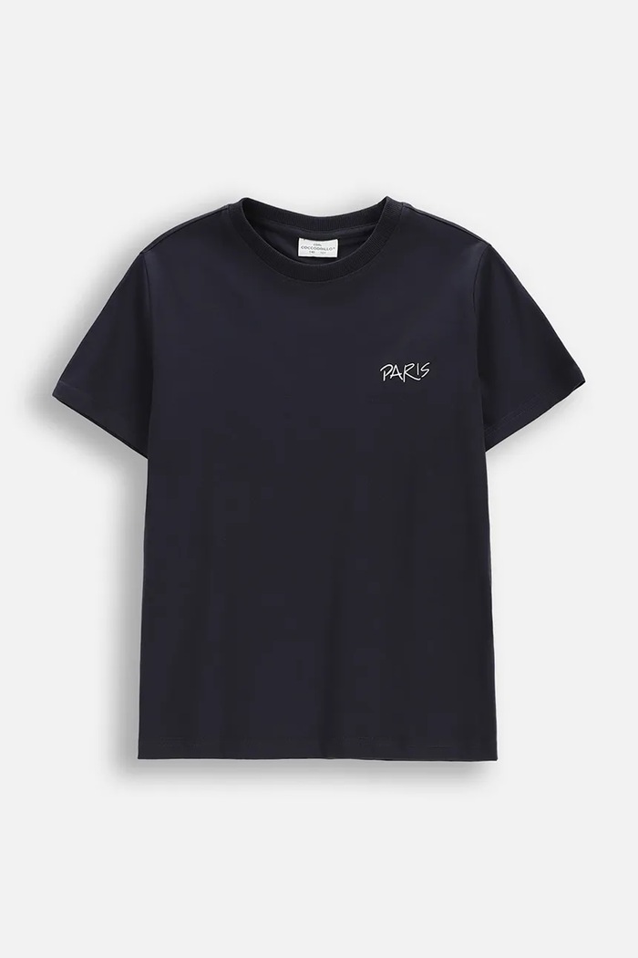 Coccodrillo t-shirt bawełniany dziecięcy nadruk szary WC6143222VBA